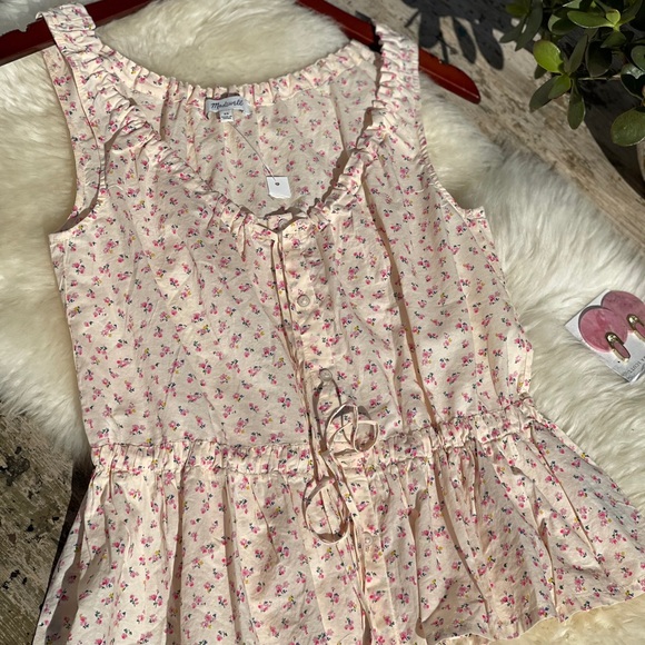 MADEWELL🌸🌸Shirred drawstring tank top various Sz - Picture 10 of 10